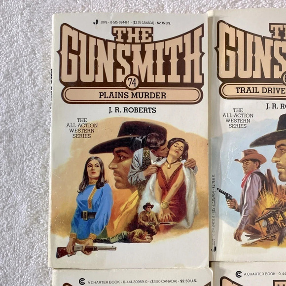 Vintage The Gunsmith  All Action Western Romance Novel x4 - Picture 2 of 14